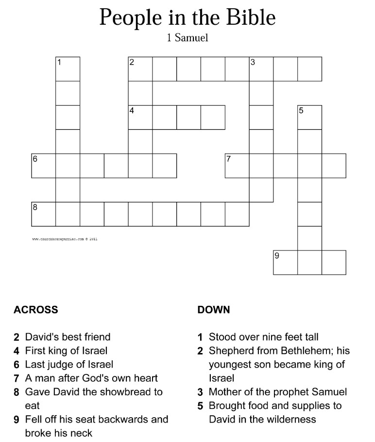 15 Fun Bible Crossword Puzzles | Kitty Baby Love