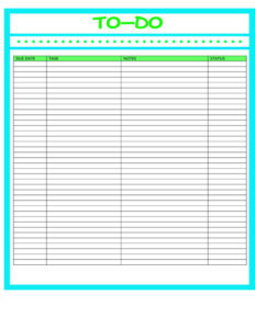 business printable to do list