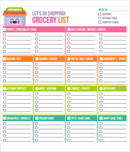 28 free printable grocery list templates kitty baby love grocery shopping list template excel