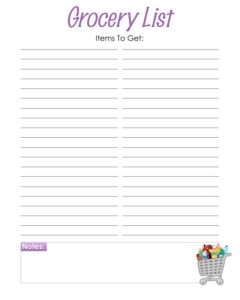 28 free printable grocery list templates kitty baby love blank printable grocery list template