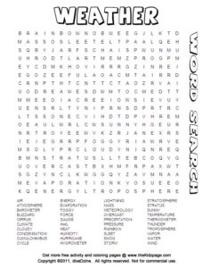 Science Word Search 3rd Grade