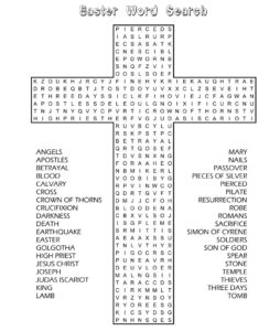 Word Search for Easter Printable