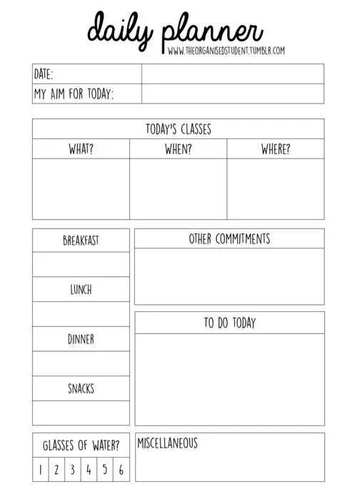 College Planner Template from www.kittybabylove.com
