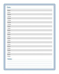 Daily Planner Page Template