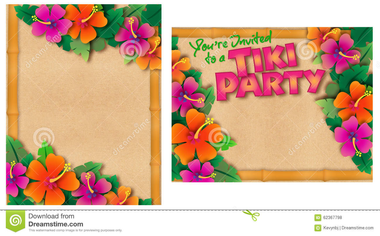 hawaiian party invite ukran