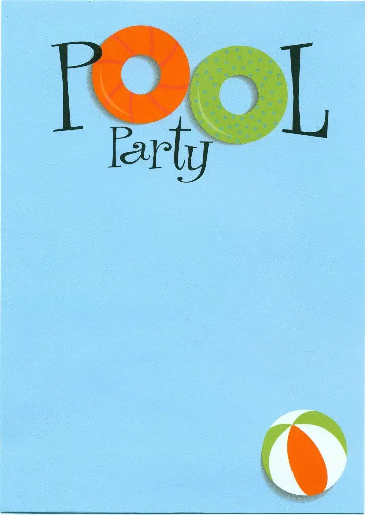 swim party invitations