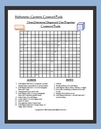 geometry crossword puzzle