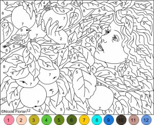 Color by Number Pages for Adults