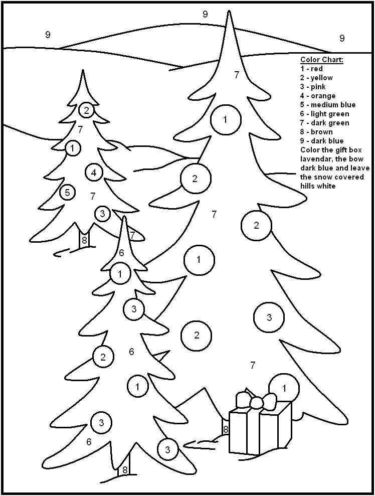Christmas Color By Number Printables