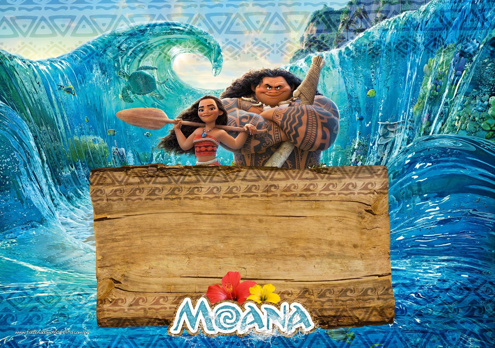 10 Heartwarming Moana Birthday Invitations for you | Kitty Baby Love