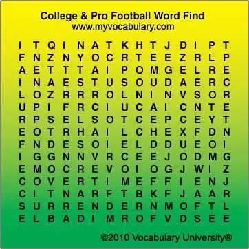 34 End-to-end Football Word Search Puzzles for You | Kitty Baby Love