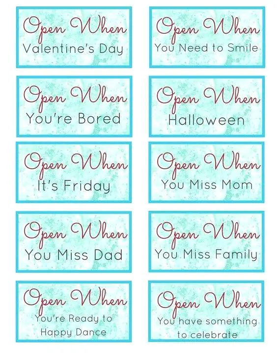 17 Cute Printable Open When Letters Kitty Baby Love