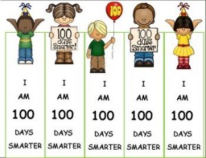 100th Day of School Bookmarks Printable