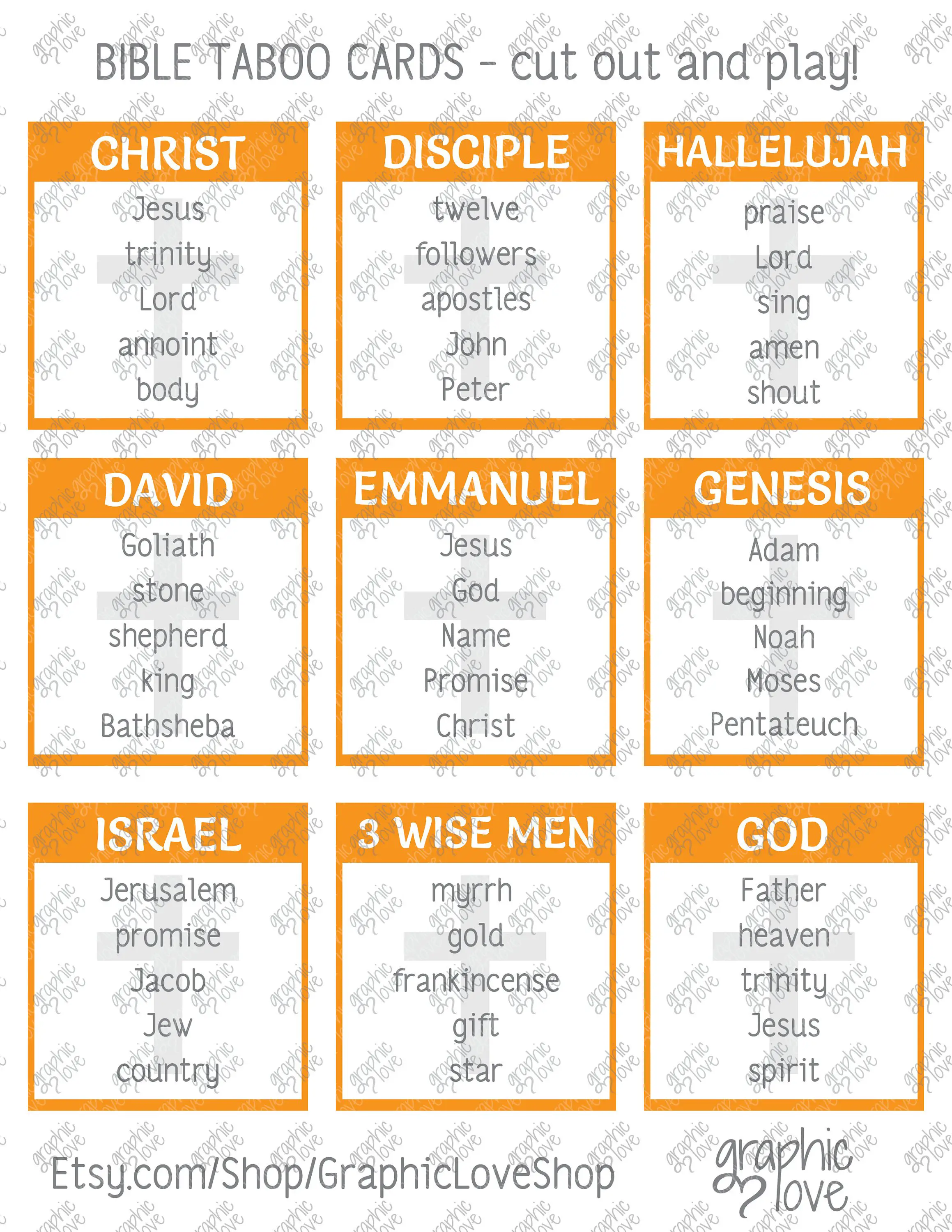 Free Printable Bible Taboo Cards Free Printable Templates