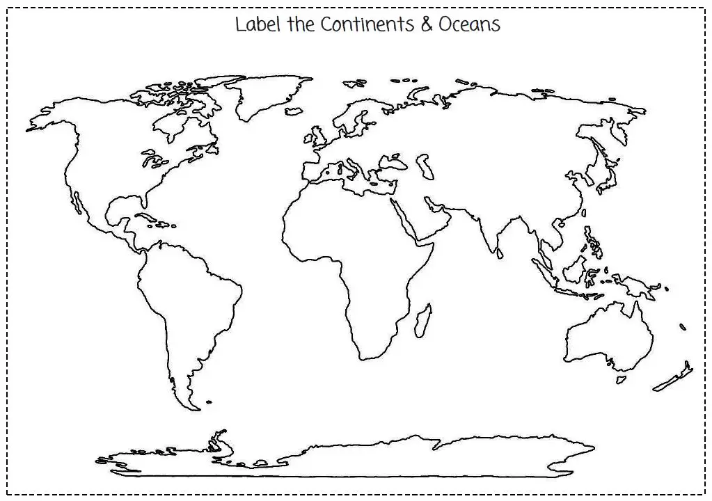 blank map of continents and oceans printable That are Genius Joann