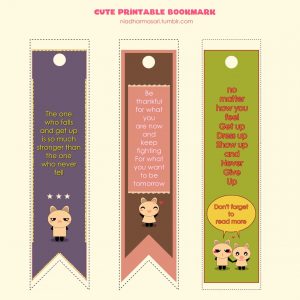 Cute Printable Bookmarks