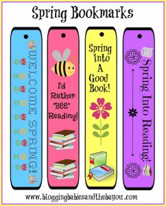 Free Printable Spring Bookmarks