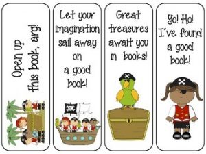 Pirate Bookmarks Printable