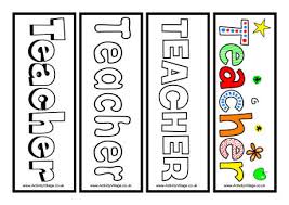 Printable Bookmarks for Teachers