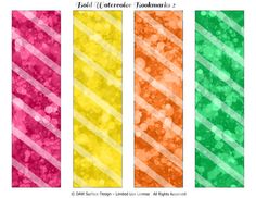 Printable Watercolor Bookmarks