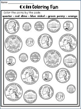 30 Identifying Coins and Coin Values Worksheets | Kitty Baby Love