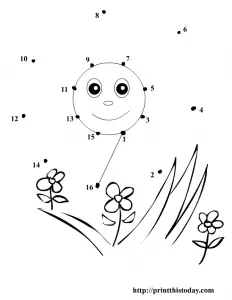 Dot To Dot Printables for Kindergarten