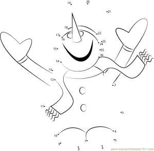 Snowman Dot To Dot Printable