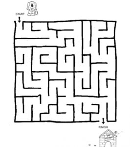 This is a graphic of Universal Maze for Kindergarten Printable Free It is a photo of Universal Maze for Kindergarten Printable Free