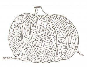 Pumpkin Maze Printable