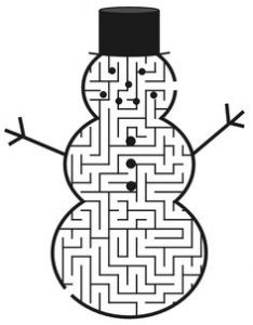 Winter Maze Printable