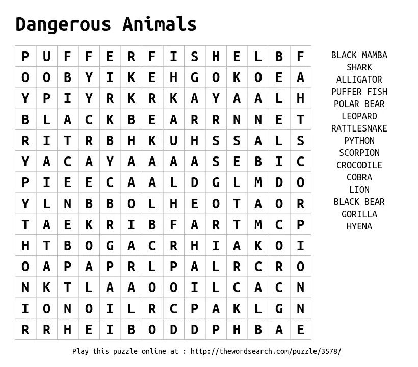 20 Entertaining Animal Term Lookups photo regarding Animal Word Searches Printable identify 20 Exciting Animal Term Lookups