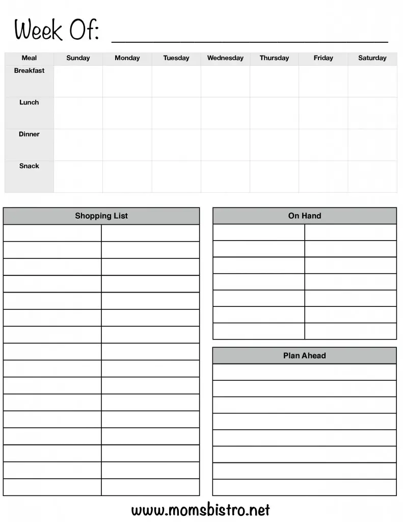 28 useful printable monthly meal planners kittybabylove monthly menu planner with grocery list