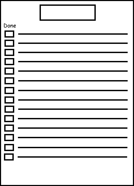 To Do List Template For Kids