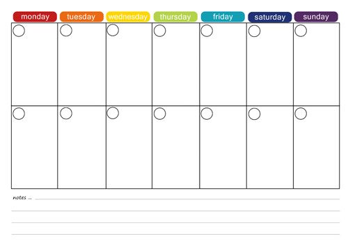 weekly meal planning for two