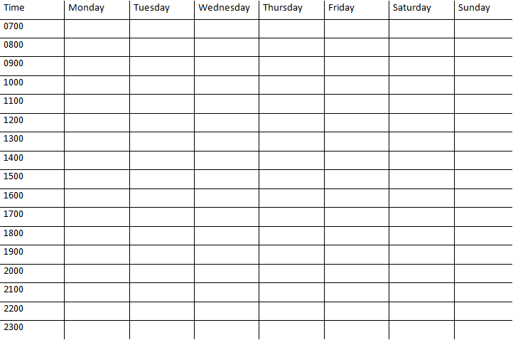 46 Of The Best Printable Daily Planner Templates Kittybabylove Daily Study Planner Template