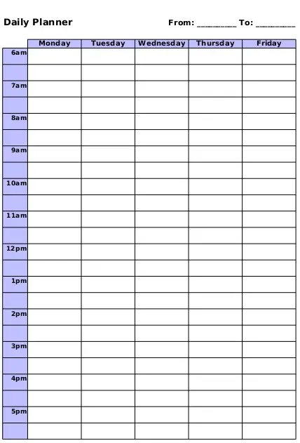 Daily Planner Word Template from www.kittybabylove.com