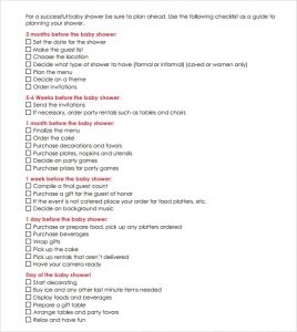baby shower planning checklistkitty