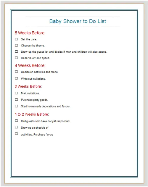 How To Host A Baby Shower Checklistkitty Baby Love