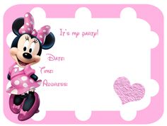 Minnie Mouse Birthday Invitation
