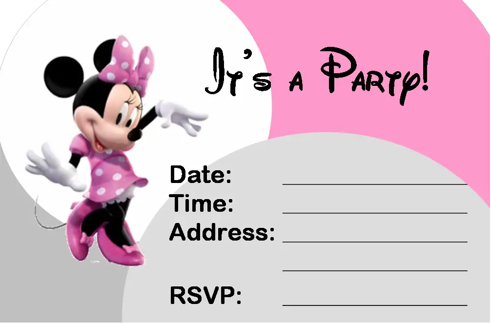 32 superb minnie mouse birthday invitations kitty baby love