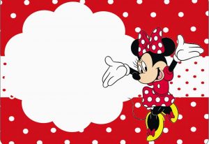 Red Minnie Mouse Birthday Invitations