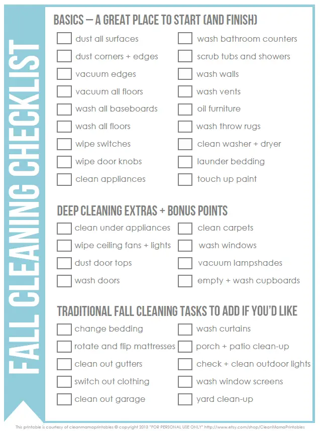 40 Helpful House Cleaning Checklists For You ...