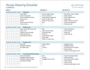 40 helpful house cleaning checklists for you how to professionally clean a house
