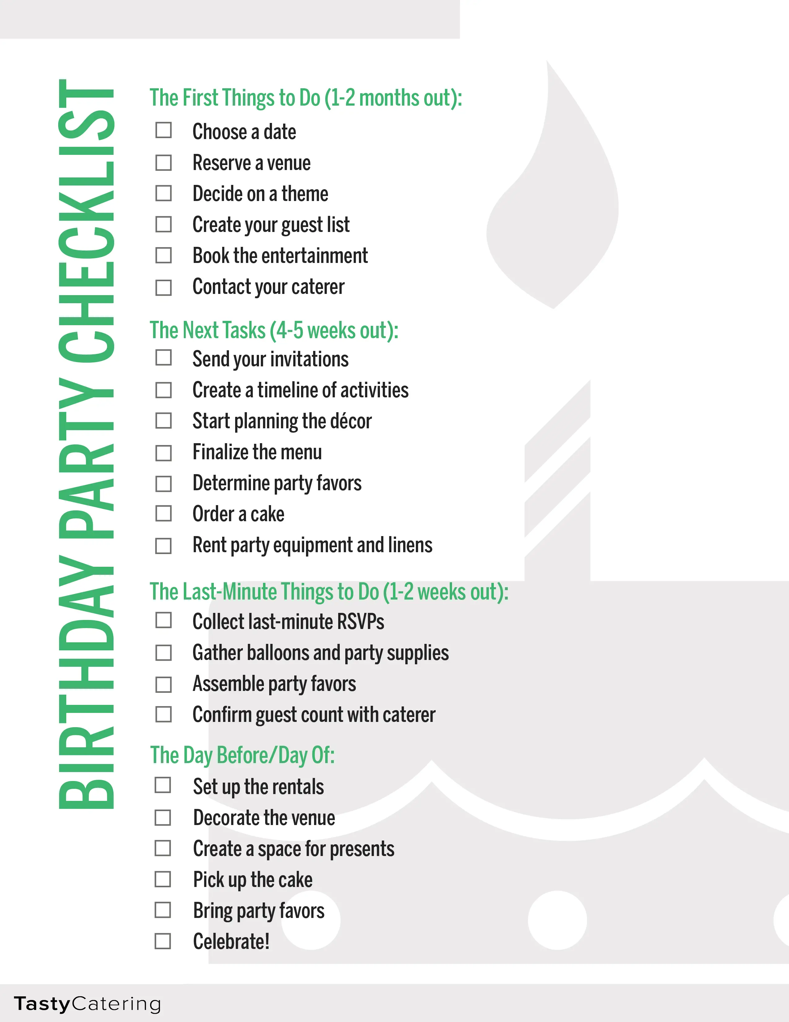 26 Life easing Birthday  Party  Checklists KittyBabyLove com