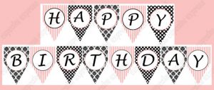 Alphabet Letters for Birthday Banner