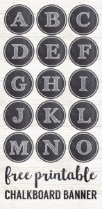 Chalkboard Banner Letters Printable