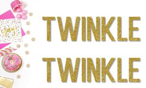 Glitter Banner Letters