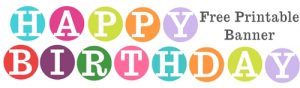 Printable Letters for Birthday Banners