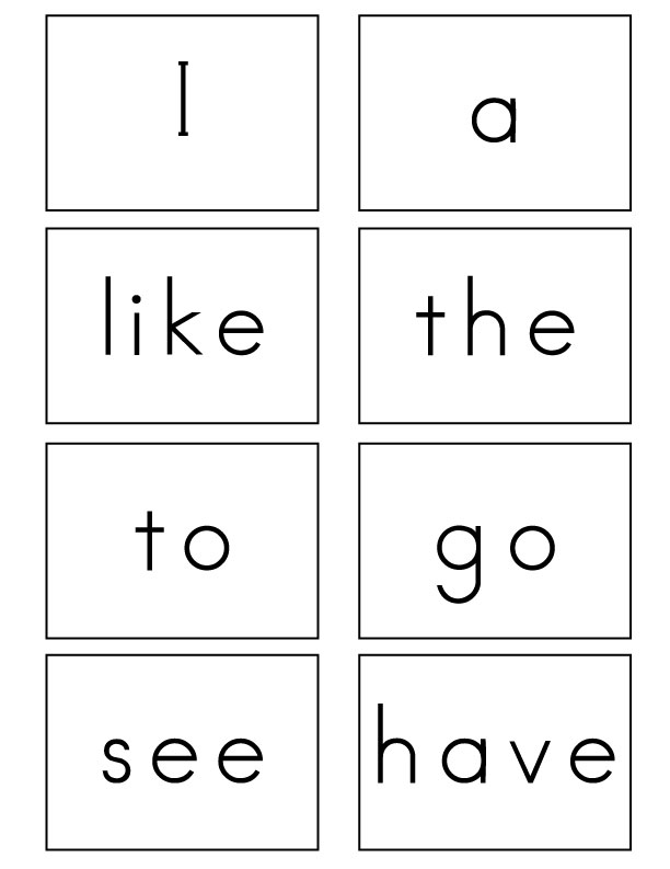 Free Printable Sight Words For Kindergarten Flash Cards Identityjes