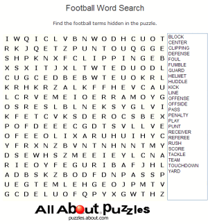 worksheets easter for elementary school Search Football to You for Puzzles Word end End 34